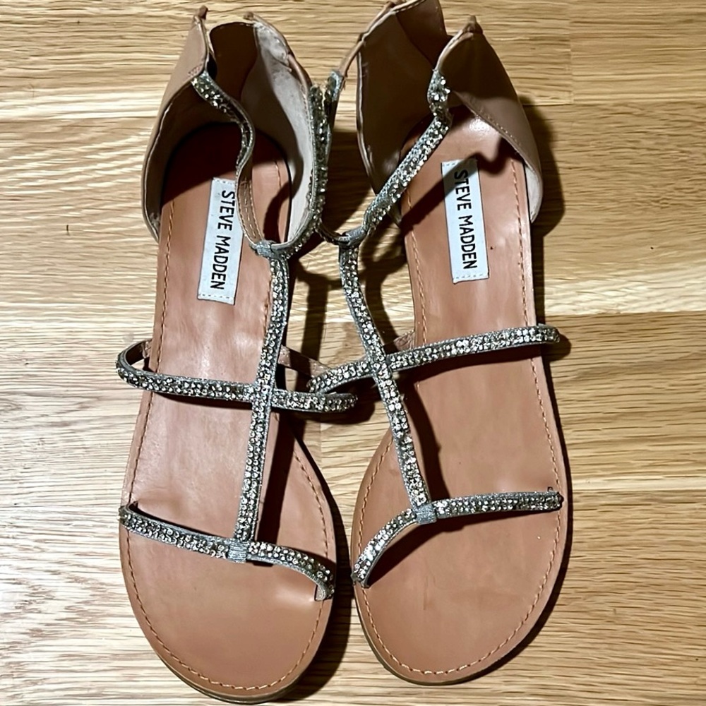 Steve Madden Tan Strappy Sandals